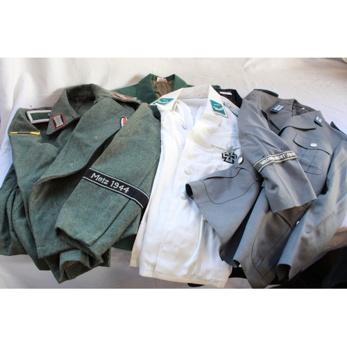 851 - Large collection of German and Italian military uniform of all services, including Wehrmacht jacket ... 