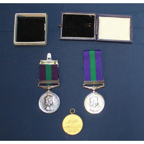 875 - Elizabeth II General Service medal with Suez Canal clasp awarded to