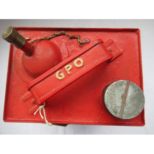 513 - Vintage red painted GPO fuel can, H30cm