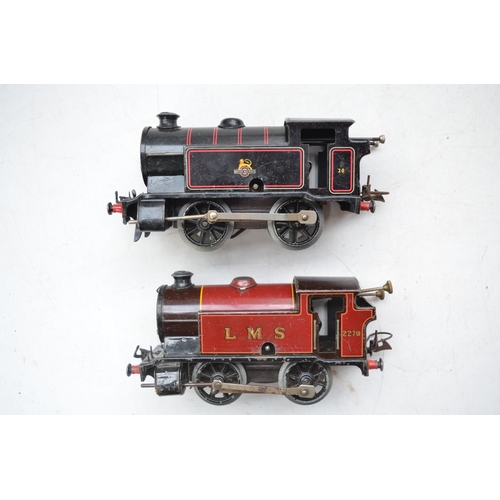 329 - Collection of vintage Hornby O gauge clockwork engines, wagons and track etc including Hornby Type 4... 