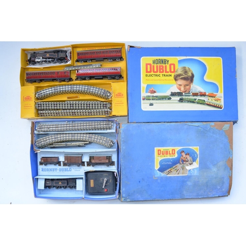 333 - Two Hornby Dublo British Rail electric train sets, EDP14 2-6-4 tank engine passenger train with 3 co... 