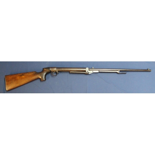 1342 - Vintage c.1920's BSA under lever .177 air rifle with top loader, serial no. 9372 barrel L48cm