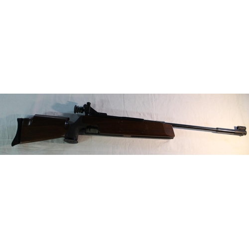 1344 - Feinwerkbau Oberndorf/N .177 cal target air rifle with target scopes, side lever action and moderato... 