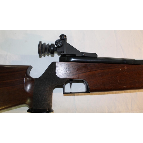 1344 - Feinwerkbau Oberndorf/N .177 cal target air rifle with target scopes, side lever action and moderato... 