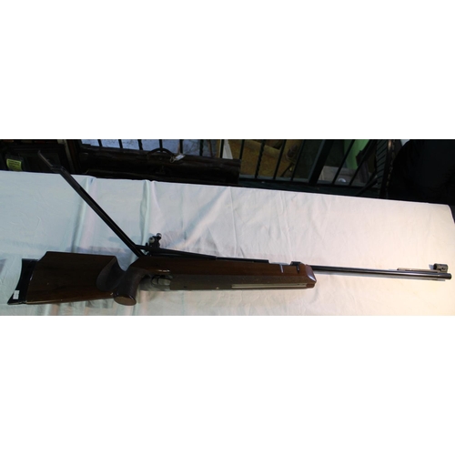 1349 - Anschutz Match Model 250 side lever .177 target air rifle with target scopes, barrel L47cm (A/F - co... 