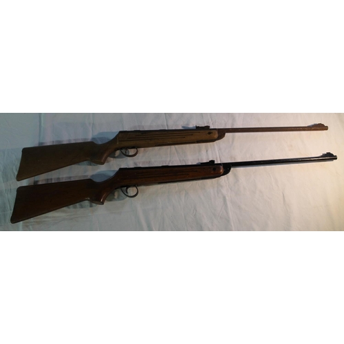 1354 - BSA Meteor .22 break barrel air rifle, barrel L46cm, another BSA Meteor .22 break barrel air rifle, ... 