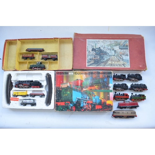 344 - Collection of Marklin OO gauge 3 rail electric locos including boxed set 3183 (contents may not be f... 