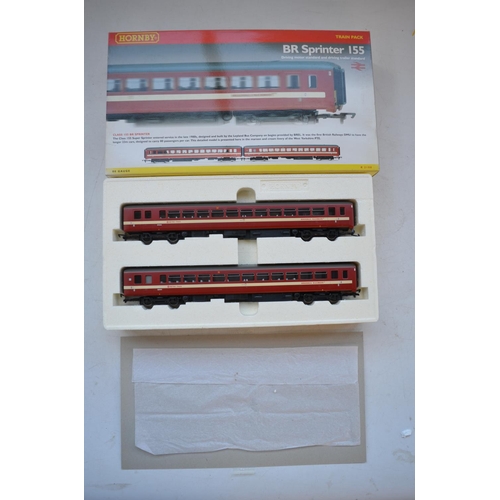 352 - Hornby OO gauge British Rail Sprinter 155 2 car boxed set (item no R 2108) with power car and dummy ... 