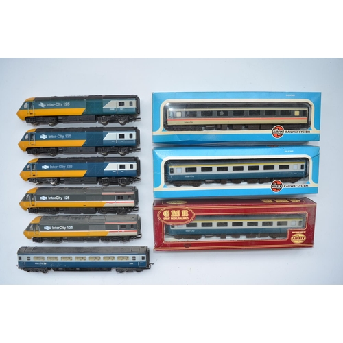 392 - Five previously used Hornby OO gauge InterCity 125 power cars (no dummies), 3 boxed Airfix InterCity... 