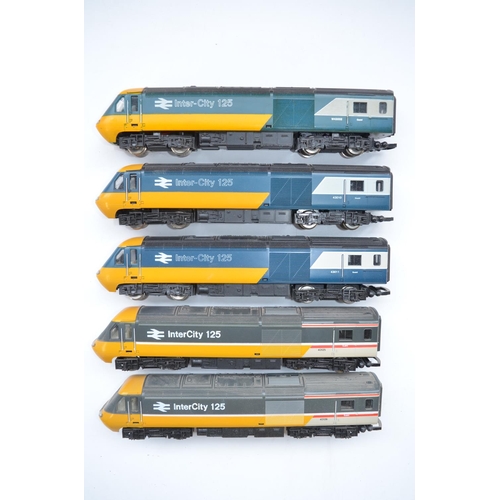 392 - Five previously used Hornby OO gauge InterCity 125 power cars (no dummies), 3 boxed Airfix InterCity... 