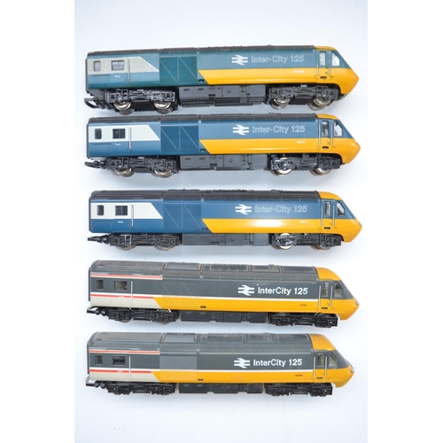 392 - Five previously used Hornby OO gauge InterCity 125 power cars (no dummies), 3 boxed Airfix InterCity... 