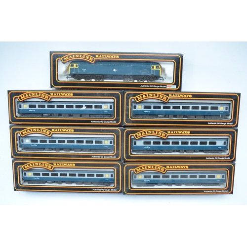 395 - Six boxed Dapol InterCity BR Mark 2D second class open blue/grey passenger coaches (all appear mint/... 