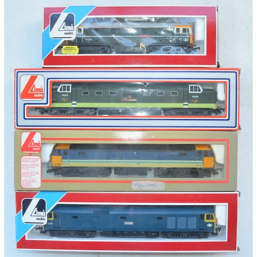 368 - Four Lima OO gauge diesel locos: Class 33 (model mint), Deltic (excellent but added Flying Scotsman ... 