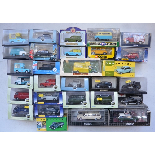 451 - Collection of 1/43 scale boxed diecast model vehicles from Corgi, Oxford Diecast, Lledo Vanguards, M... 