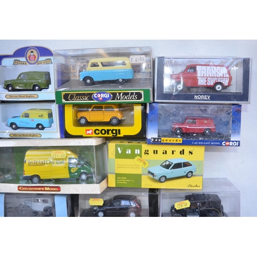 451 - Collection of 1/43 scale boxed diecast model vehicles from Corgi, Oxford Diecast, Lledo Vanguards, M... 