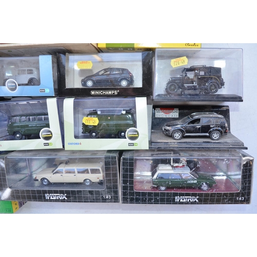 451 - Collection of 1/43 scale boxed diecast model vehicles from Corgi, Oxford Diecast, Lledo Vanguards, M... 