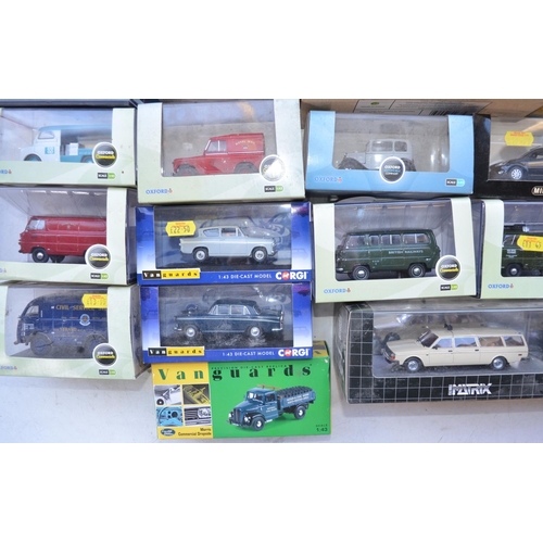 451 - Collection of 1/43 scale boxed diecast model vehicles from Corgi, Oxford Diecast, Lledo Vanguards, M... 