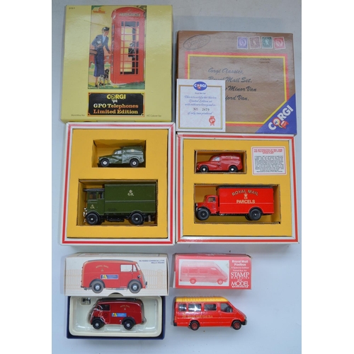 457 - Collection of Royal Mail and Parcel Force related diecast commercial vehicles, many boxed, various s... 