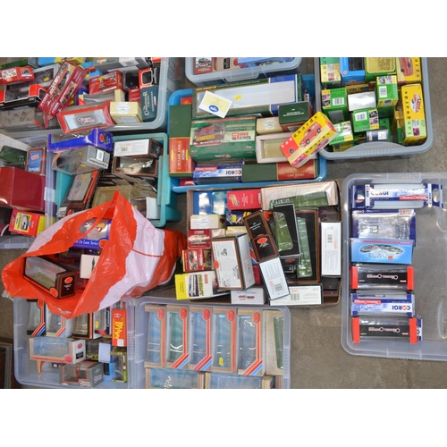 459 - Extensive collection of diecast vehicle boxes, various scales and manufacturers including Corgi, EFE... 