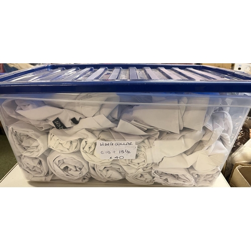 1142 - Quantity of white winged collar shirts (1 box)