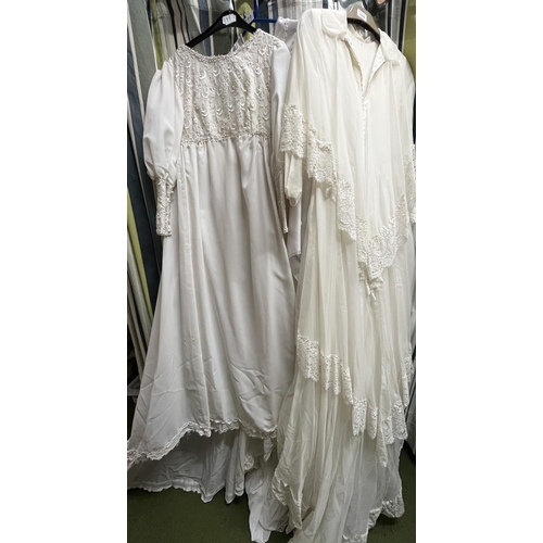 1199 - Four vintage including 1970s/1980s wedding dresses (4)