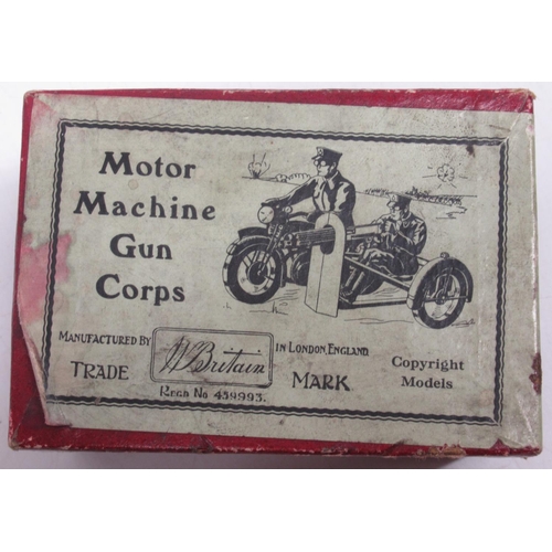 406 - W Britain military model No. 1793 Motor Machine Gun Corps, in original box