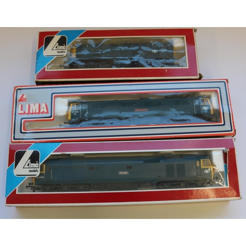 384 - Lima OO gauge class 87 City of London no. 205125  MWG, Lima OO gauge class 20 no. 205157 MWG, Lima O... 