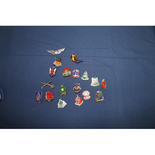 880 - Large collection of USA military, fraternity association and veteran enamel badges of various regime... 