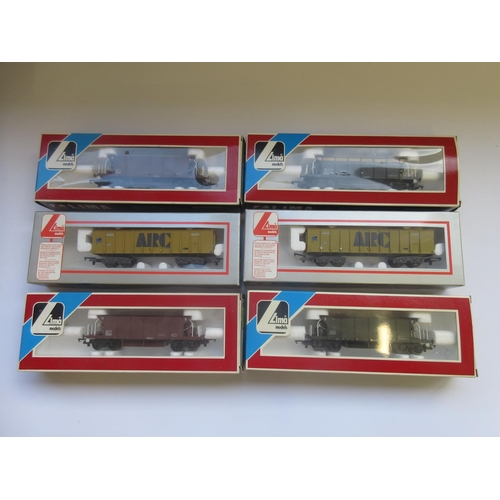 484 - Two Lima OO gauge ARC twin bogey open wagons no. 305670A2, 2 Lima OO gauge twin bogey hopper wagons ... 