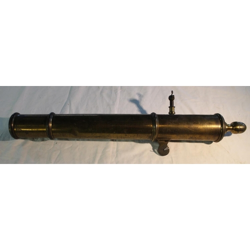 1355 - Reproduction brass boarding cannon. 61cm