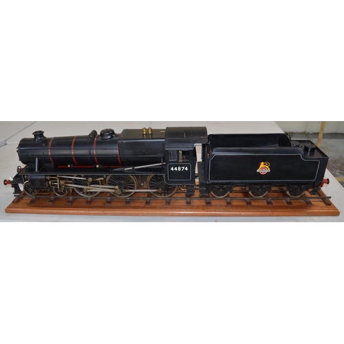 87 - Live steam 3 1/2 gauge ex LMS 4-6-0 Class 5 (Black 5) locomotive with tender, British Railways 44874... 