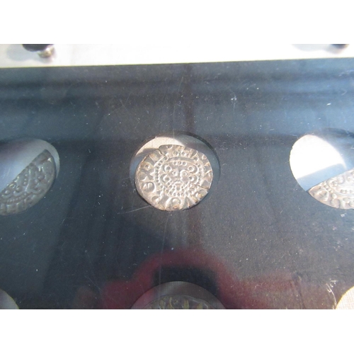 884 - Collection of mostly mid C13th coins including Henry III 5 whole pennies, 20 cut half pennies, 1 cut... 