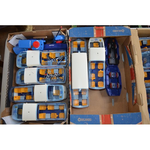 217 - Collection of Playmobil streamlined trains with transmitters, battery charging stations etc, all use... 