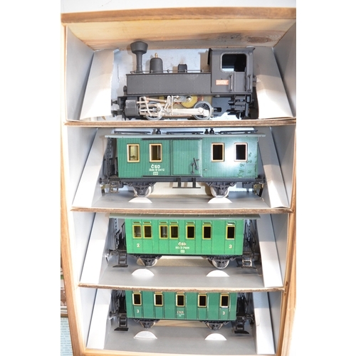 256 - ETS (Elektrica Zeleznice) 1/45 scale O gauge Czech tinplate and all metal 2 rail electric train set ... 