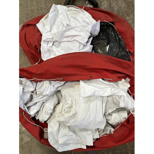 1306 - Quantity of factory overalls, white (2 bags)