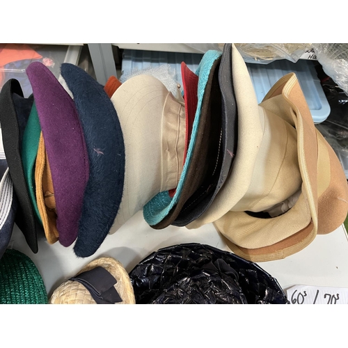 25 - Women's 1960s/70s style hats, various styles, approx. 17