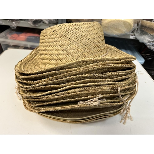 17 - Cowboy, sombero etc. style straw hats