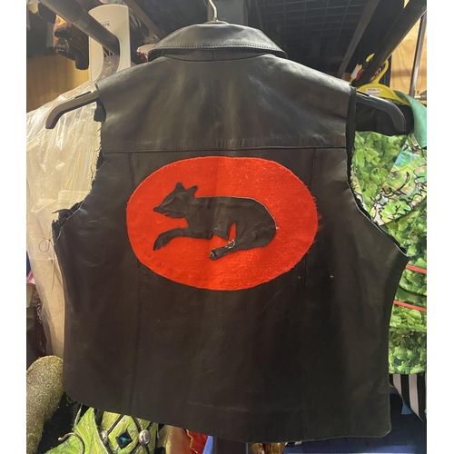 205B - Dick Whittington 'Rat' leather jackets, various sizes, approx.11, rat king coat and headdress, and r... 