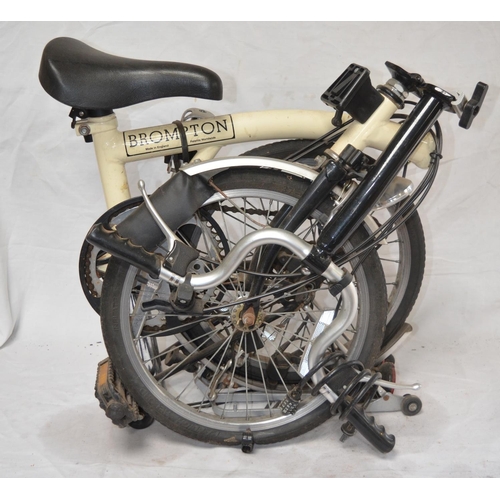 1186 - Brompton 5 gear folding bicycle, A/F