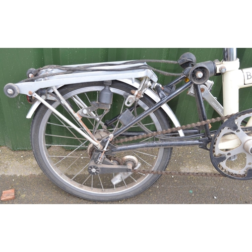 1186 - Brompton 5 gear folding bicycle, A/F