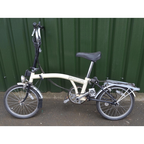 1186 - Brompton 5 gear folding bicycle, A/F