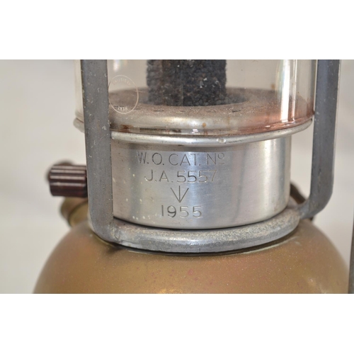 1197 - Military Bialaddin paraffin lamp, dated 1955 and stamped with Broad Arrow