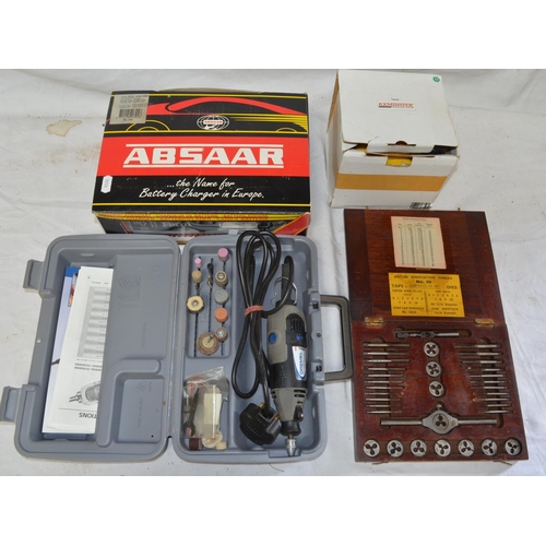 1170 - Boxed vintage LAL tap & die set, a Dremel Multi-Pro rotary tool with accessories and instructions et... 