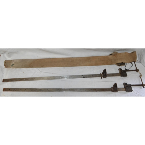 1172 - Two large sash clamps by Record, overall length 45.5 inches