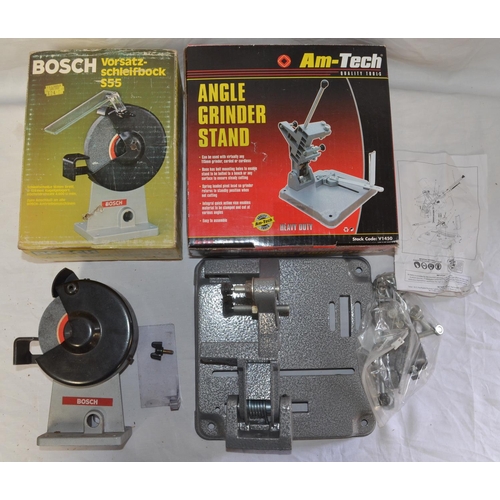 1177 - Collection of workshop tools to incl. AM-Tech angle grinder stand, PowerCraft 600W multi-function sa... 