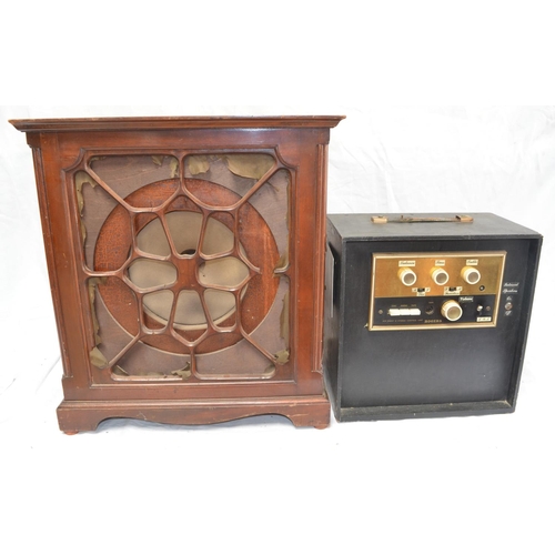 981 - Pair of large floor standing Model W2 Wharfdale speakers, a Rogers R D Cadet Stereo Control Unit and... 