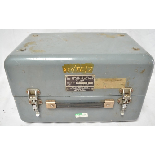 1001 - AVO CT160 British military Test Set Electronic Valve/Tube Tester, stamped with broad arrow and dated... 