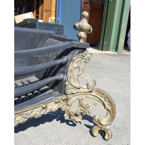 1128 - Cast iron fireplace, approx W77cm D40cm H45cm