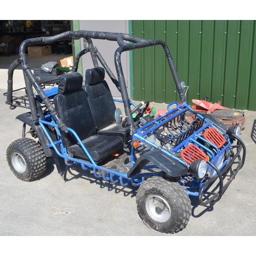 1105 - Apache Two wheel drive 2 person petrol powered go-cart/off road vehicle, currently non-starting, no ... 