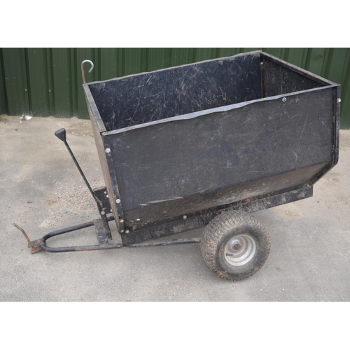 1116 - Mountfield tipping trailer pneumatic (1 currently flat) L109cm W85cm H61cm.